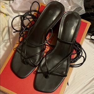Black Strappy Sandals